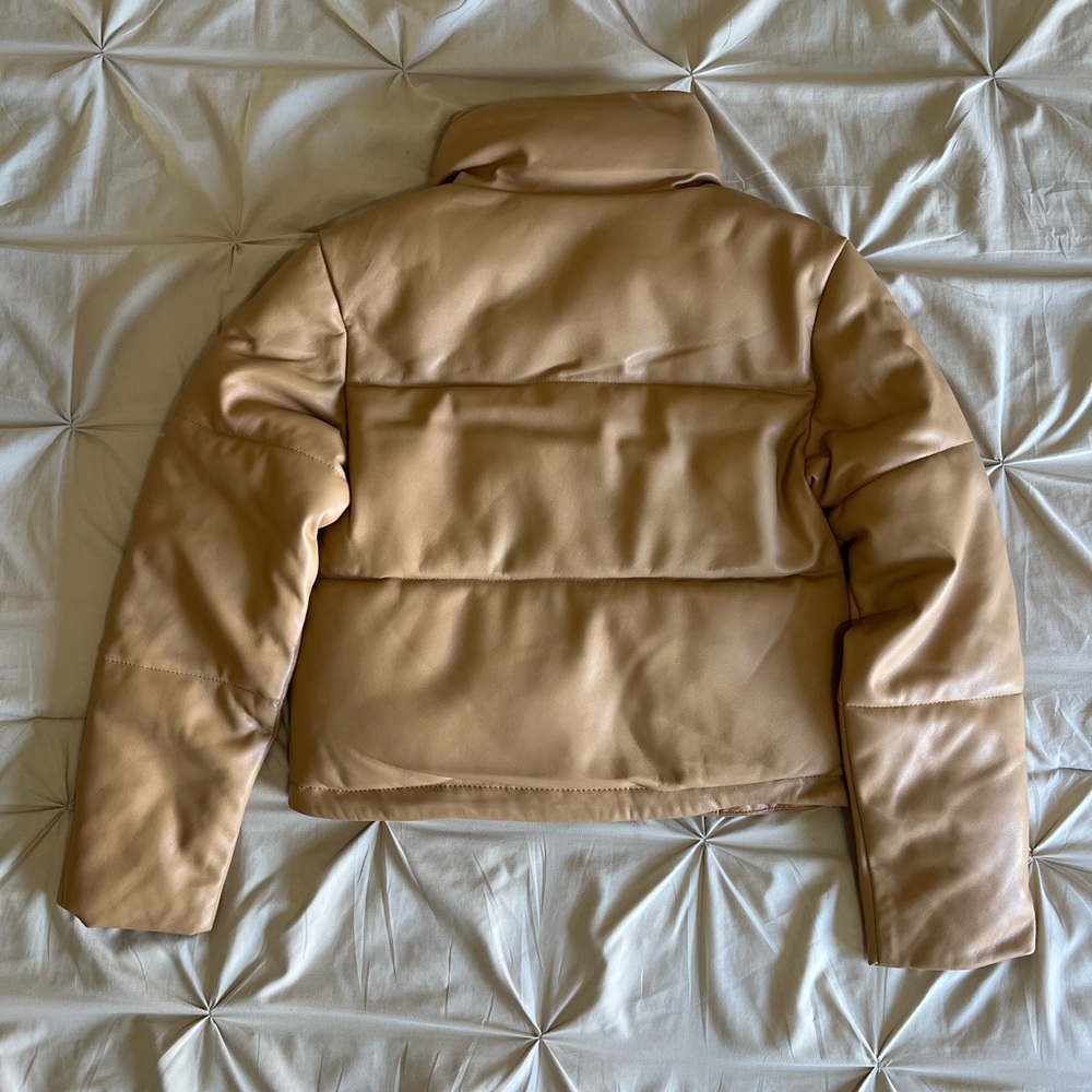 Tan Puffer Jacket - Picture 2 of 4